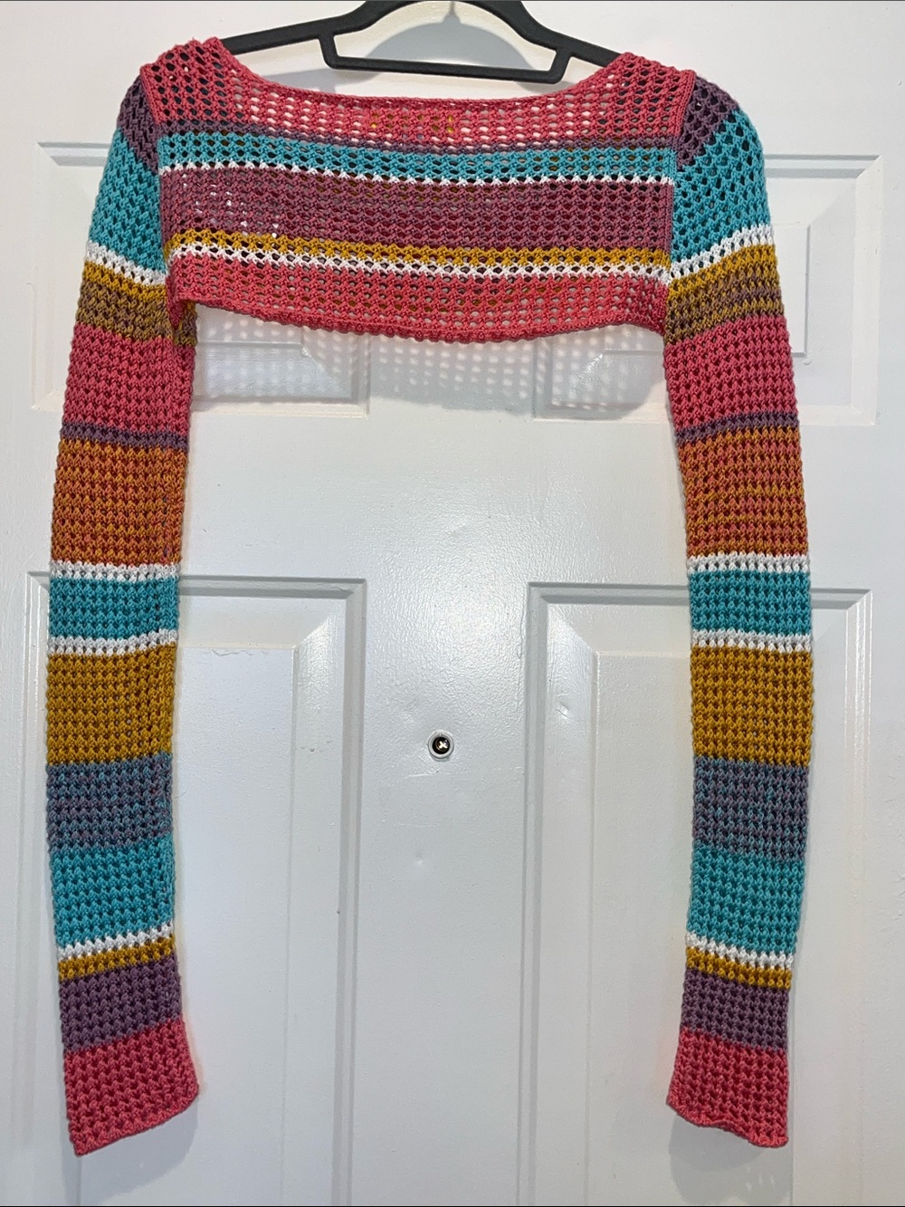 Urban Outfitters Pastel Striped Crochet Shrug - Picture 5 of 7